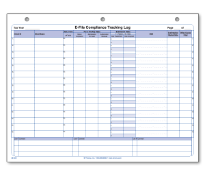 Image for item #38-200: E-File Compliance Tracking Log