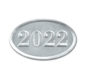 Image for item #40-2022s: 2022 Tax Year Seals (Silver) - Item: #40-2022s