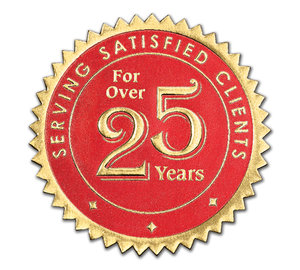 Image for item #40-2325g: Anniversary Seal - 25 Years (Gold) - Item: #40-2325g