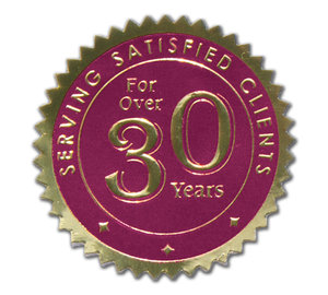 Image for item #40-2330g: Anniversary Seal - 30 Years (Gold) - Item: #40-2330g