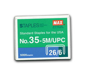 Image for item #40-355M: Staples for Max Desk Top Stapler (5000/bx)