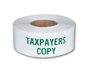 Image for item #40-L255: TAXPAYER COPY LABEL
 - Item: #40-L255