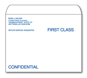 Image for item #42-001: First Class 9 1/2 X 12 5/8  Envelope -  Imprinted - Item: #42-001