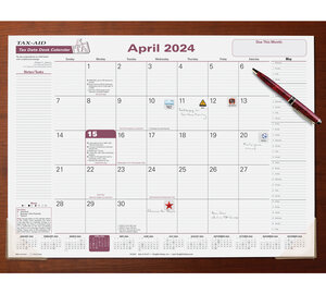 Image for item #44-471: Desk Pad Taxdate Calendar 2024 - Item: #44-471