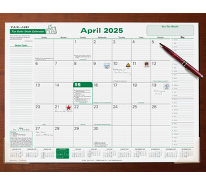 Image for item #44-471: Desk pad TAXdate Calendar 2025 - Item: #44-471