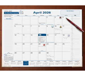 Image for item #44-471: Tax Date Desk Calendar 2026