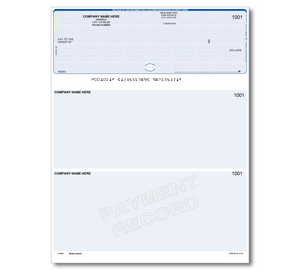 Image for item #48-110: Pre-Printed Laser 1-up Checks - Top Position