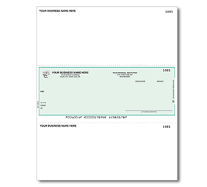 Image for item #48-112: Pre-Printed Laser 1-up Checks - Middle Position