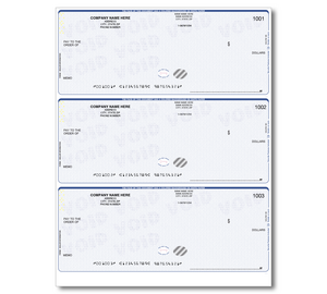 Image for item #48-130: Pre-Printed Laser 3-up Checks