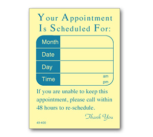 Image for item #49-400: Appointment Sched. Post-it Note Pad - Item: #49-400