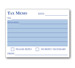 Image for item #49-500: Tax Memo Post-It Note Pad