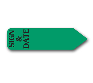 Image for item #51-600: Mint Grn Vertical Sign & Date-120 Disp