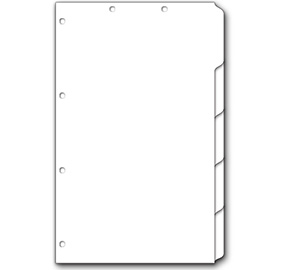 Image for item #57-DT514: 14" 3.5 - 1/5 Cut Side Tab - Dual Punch Divider (10 Sets/PKG)