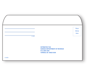 Image for item #61-2KS: #9 Kansas Estimated Payment Env  (50 pk)