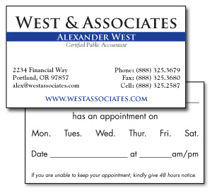 Image for item #65-020: CLASSIC 2-sided Business Cards