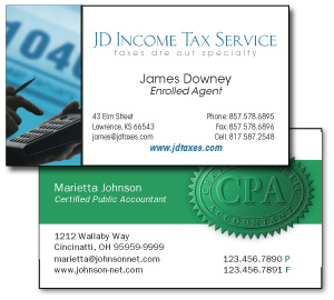 Image for item #65-110: FULL COLOR 1-sided Business Cards - Item: #65-110