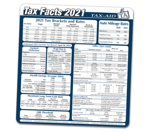 Image for item #70-421: 2021 Tax Facts Mouse Pad - Item: #70-421