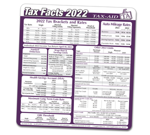 Image for item #70-422: 2022 Tax Facts Mouse Pad - Item: #70-422
