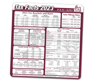 Image for item #70-423: 2023 Tax Facts Mouse Pad - Item: #70-423