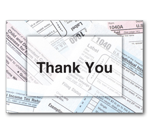 Image for item #70-531: 1040 Thank You Postcard (25/Pack) - Item: #70-531