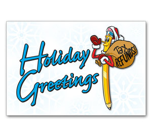 Image for item #70-5717: Pencilman Holiday Greeting Postcard (25/Pack)