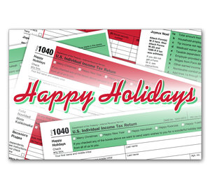 Image for item #70-5720: 1040 Happy Holidays Greeting Postcard (25/Pack) - Item: #70-5720