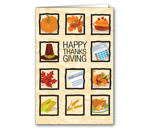 Image for item #70-6103: Thanksgiving Collage Greeting Card - (25/Pack)