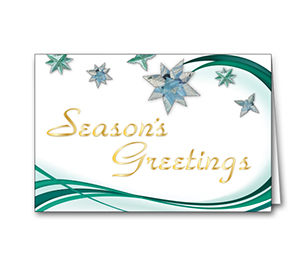 Image for item #70-6241: 1040 Origami Flurries Greeting Card - (25/Pack)