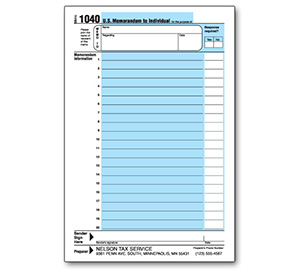 Image for item #70-635: Small 1040 Note Pad-imprinted - Item: #70-635