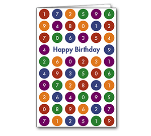 Image for item #70-6731: Polka Dot Birthday Card - (25/Pack) - Item: #70-6731