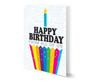 Image for item #70-6742: From All of Us Happy Birthday Greeting Card - (25/Pack)
