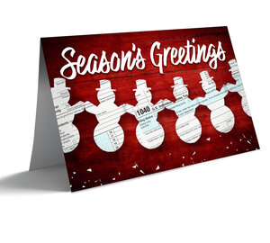 Image for item #70-6891: Coloramix - 1040 Snowmen Chain Greeting Card - (25/Pack)