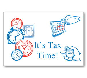 Image for item #70-711: It’s Tax Time Postcard (25/Pack)