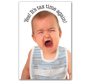 Image for item #70-718: 1040 Baby: tax time again postcard (25/pack) - Item: #70-718