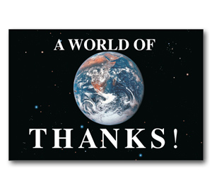 Image for item #70-751: A World of Thanks Postcard (25/Pack)