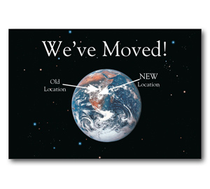 Image for item #70-771: We’ve Moved Postcard (25/Pack) - Item: #70-771