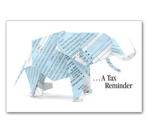Image for item #70-787: Origami Elephant Postcard (25/Pack)