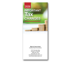 Image for item #72-061: 2026 Important Tax Changes Brochure - IMPRINTED (25/pack)