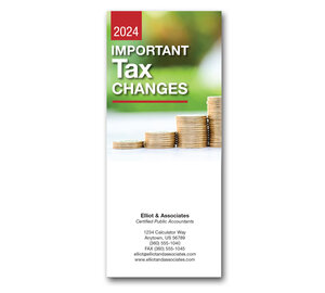 Image for item #72-081: 2024 Important Tax Changes Brochure - IMPRINTED (25/pack) - Item: #72-081