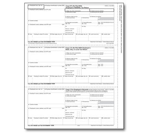 Image for item #82-5210: W-2 3-up Pre-Printed