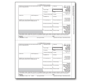 Image for item #82-5231: W-2G Laser Copy B