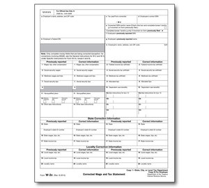 Image for item #82-5315: W-2C SSA Copy 1 or D