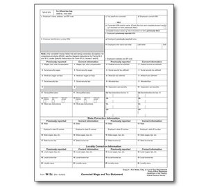 Image for item #82-5315: W-2C SSA Copy 1 or D
