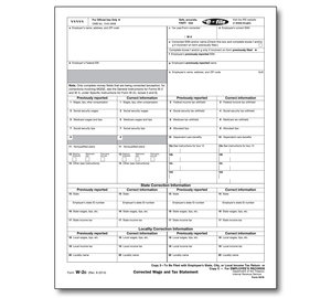 Image for item #82-5316: W-2C SSA Copy 2 or C