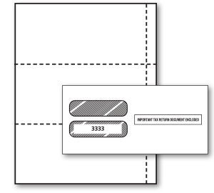 Image for item #82-57253: Small Business W-2 3-up Blank Laser Kit (25-Pack)