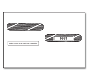 Image for item #82-99991: Double Window Env. for 4-up Quadrant W-2's - Item: #82-99991