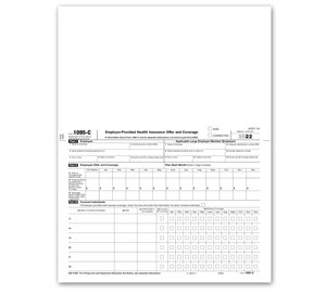 Image for item #89-1095c: 1095C Employer Provided Health Insurance Laser Form