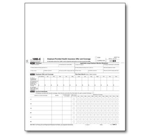 Image for item #89-1095c: 1095C Employer Provided Health Insurance Laser Form - Item: #89-1095c