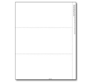 Image for item #89-5059: NEC 1099 3-up Blank With Backer - Item: #89-5059
