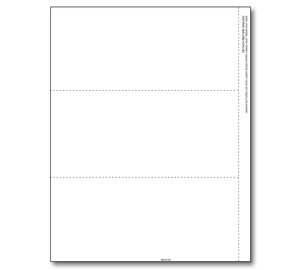 Image for item #89-5059: NEC 1099 3-up Blank With Backer